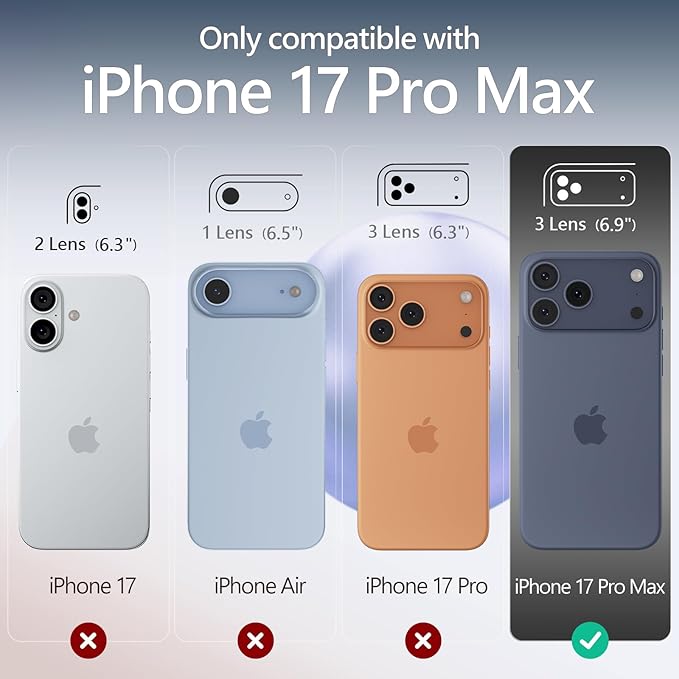 FireNova Magnetic for iPhone 17 Pro Max Case, Compatible with MagSafe, [Integrated Silicone Camera Control Button] [Camera Protection] Anti-Scratch Microfiber Lining Phone Case, 6.9", Black