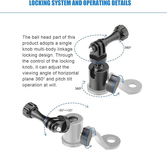 Motorcycle Sports Camera Holder Mount for Gopro Hero 13 12 11 10 9 8 DJI Osmo Insta360 AKASO and Other Action Camera