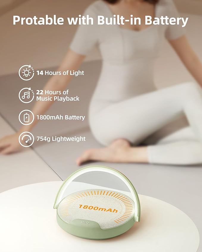 EZVALO Bedside Lamp with Wireless Charger, 4 in 1 Dimmable LED Night Light, Nightstand Touch Lamp, Portable Bluetooth Speaker, Birthday Gifts for Women, Men, Mom, Wife