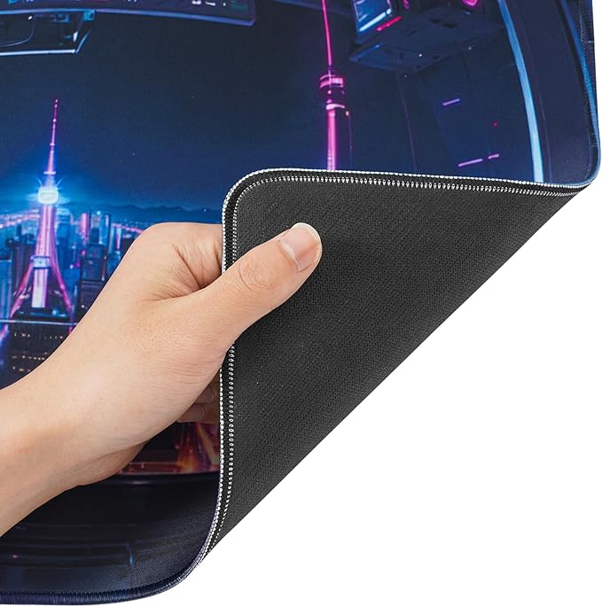 Anime Mouse Pad,Large Mouse Pad, Soft Rubber Base, Non-Slip Surface,31.5x11.8x0.12inch Long Computer Keyboard Mouse Mat,Office Desk Mat,Gaming Mousepad. (Cybergirl)