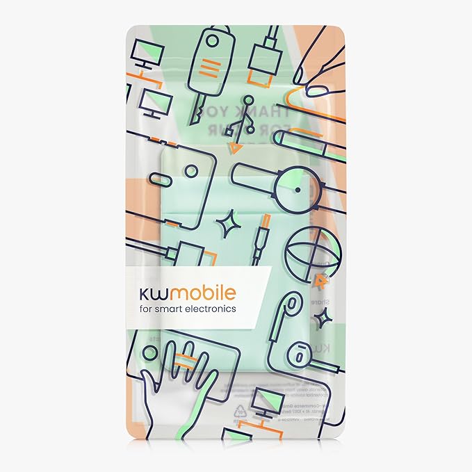 kwmobile Elastic Sleeve Compatible with SanDisk Portable SSD, Samsung T7, Crucial X8, HDD Case - Stretchy Elastane Adhesive External SSD Holder - 10x7cm & 8x7cm Pockets - Pastel Green
