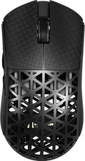 R5Ultra 8K Wireless Gaming Mouse with 42,000 DPI -PAW3950 MAX Sensor -39g Ultra-Lightweight Carbon Fiber -Nordic 52840 MCU Chip-Wired/BT/2.4GHz Wireless Programmable Mouse Griptape for PC/Mac (Black)