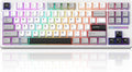 MageGee LIGHT87 Wireless Creamy Keyboard, Gasket Structure Hot Swappable Mechanical Keyboards, 2.4G/USB-C/BT5.0 RGB Backlit Gaming Keyboard for Win/Mac/PC, 8000mAh Battery, PBT Keycaps, Grey
