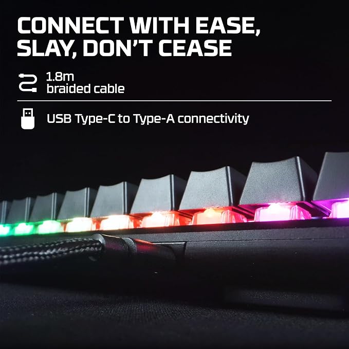HyperX Alloy Origins 60 - Mechanical Gaming Keyboard - Ultra Compact 60% Form Factor - Tactile Aqua Switch - Double Shot PBT Keycaps - RGB LED Backlit - NGENUITY Software Compatible,Black