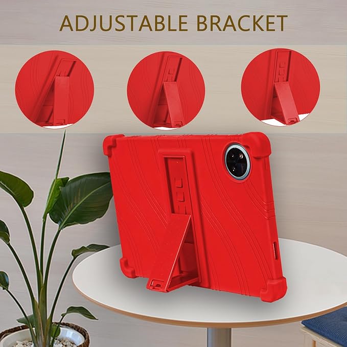 ATOOZ for DOOGEE U11 Case 11 Inch,Soft Silicone Kids Case for DOOGEE U11 Pro Tablet 2025/Teclast P50 Tablet with Stand (Red)