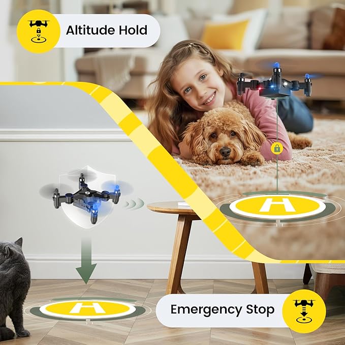 Holy Stone HS190 Foldable Mini Drone for Kids Beginners, Blue