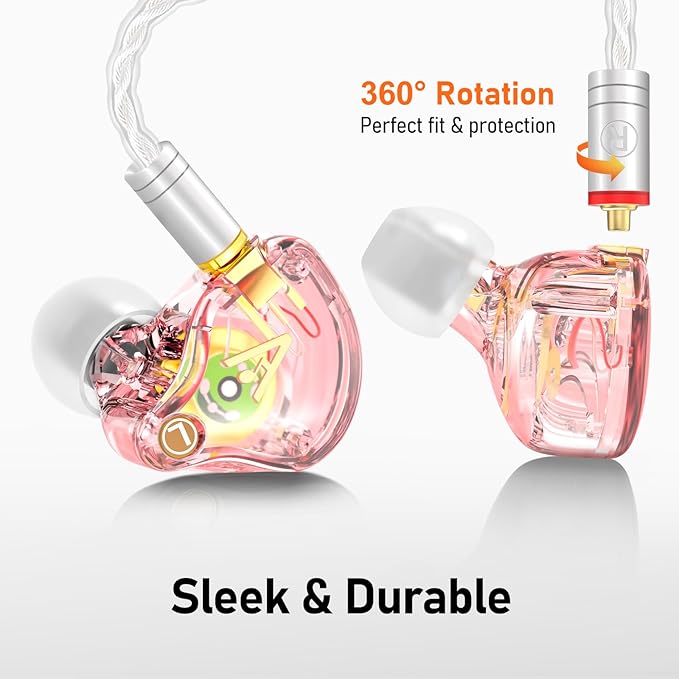 Vibes 202MC USB-C Wired Earbuds - USBC HiFi in Ear Headphones for iPhone 17/16/15 - Noise Isolating Ear Buds w/ Mic - Clear Sound, Deep Bass & Comfort-Fit Earphones - Silver Plated Cord, Carrying Case
