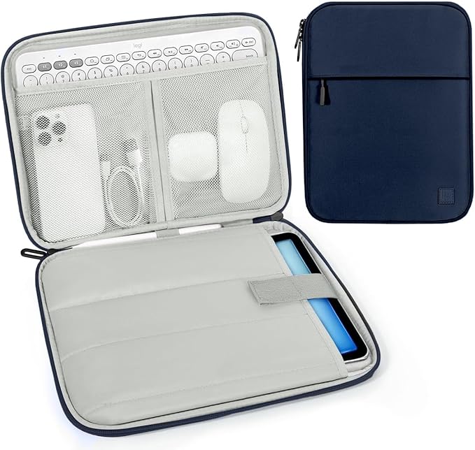 Dadanism 9-11 Inch Tablet Sleeve Padded Carrying Case for iPad (A16) 11th Gen 11", iPad 10th Gen 10.9", iPad Air M4/Pro M5 11", iPad Air 5/4, iPad 9/8/7th Gen, Galaxy Tab A11+ Plus 11", Indigo