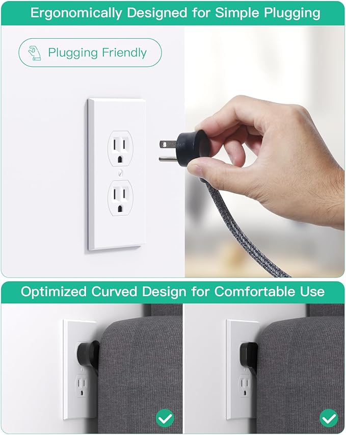 Travel Essentials - Mifaso Power Strip with USB, Compact Flat Plug Extension Cord 5ft with 3 Outlets 4 USB Ports, Non Surge Cruise Must Haves, Cruise Ship Essentials, Dorm Room, Apartment Essentials