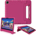 for iPad Pro 13 inch Case 2024 with Pencil Holder and Anti-Slip Hand Stand, Super Protection Rugged EVA Shockproof Kids Cover Compatible with iPad Pro 13-inch (M4)-Rose Red