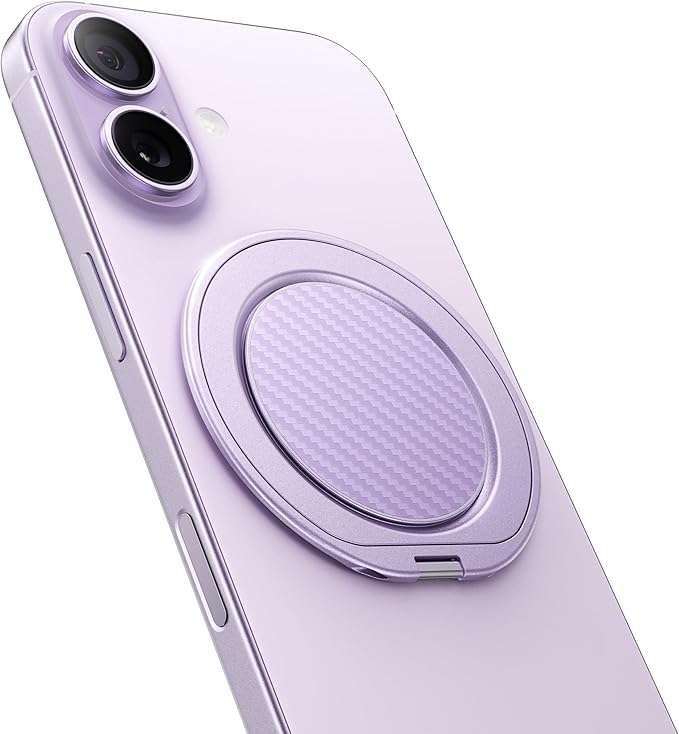 andobil [2026 Ultra-Thin] Magnetic Phone Grip for MagSafe [360° Rotate] Magnetic Cell Phone Ring Holder & Kickstand for MagSafe Accessories & iPhone 17 Air 16 Pro Max Plus 15 14 13 12, Purple