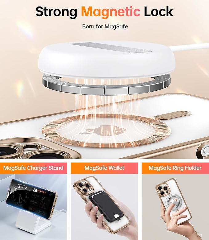Meifigno Designed for iPhone 16 Pro Case 6.3", [Glitter Card&Wrist Strap] [Compatible with MagSafe] [1X HD+1X Privacy Screen Protectors] Full Lens Protection Designed for 16 Pro Case, Desert Titanium
