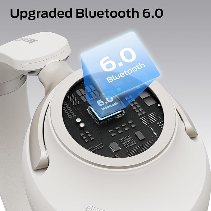 Monster Persona 4th ANC Active Noise Canceling Headphones, Wireless Bluetooth Over Ear Headphones with 3 EQ Modes, and 70H Playtime, Bluetooth 6.0, Deep Bass, Foldable Comfort Design for Travel, White