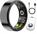 Smart Ring Health & Fitness Tracker for Men & Women, Heart Rate, SPO₂, Sleep & Activity Monitoring, IP68 Waterproof, Long Battery Life, Family Care Mode, No Subscription Fee (Black, 13)