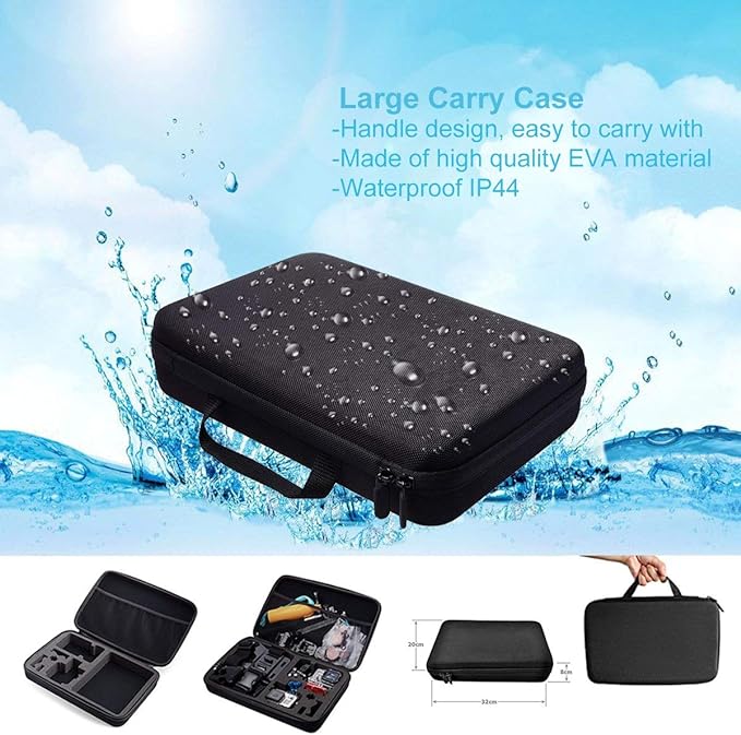 61 in 1 Action Camera Accessories Kit for GoPro Hero 13 12 11 10 9 8 7 6, Gopro Max, GoPro Fusion, Xiaomi, Insta360, DJI Osmo Action, AKASO APEMAN, Campark, SJCAM