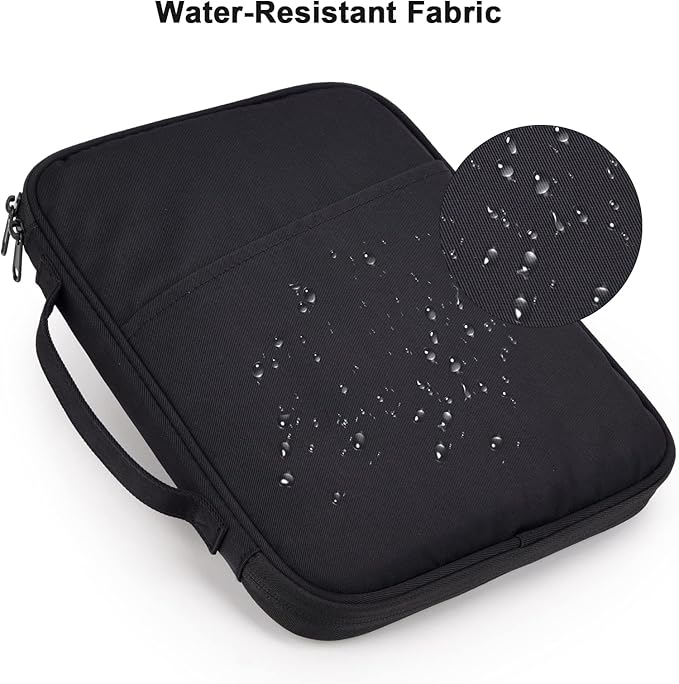 iPad Pro 12.9 Carrying Case Bag, Padded Tablet Sleeve for iPad Pro 13-in (M4), iPad Air 13-in (M2), Surface Pro 9/8, 12.4 Galaxy Tab S9+/S8+ (Black-12.9)