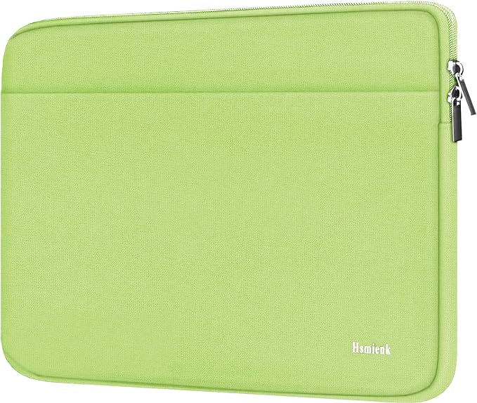 Laptop Sleeve Case 15.6 inch, Shockproof Protective Notebook Cover with Accessory Pocket, Carrying Laptop Bag for HP, ASUS, Dell, Lenovo, Acer, Light Green