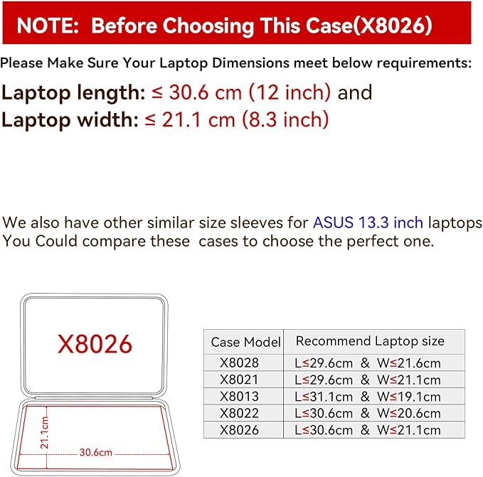 Smatree Hard EVA Protective Sleeve Case Compatible for 13.3 inch ASUS Zenbook Flip 13 OLED UX363 Laptop (X8026)