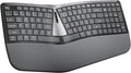 Nulea RT07B Wireless Ergonomic Keyboard - Split Keyboard, Wrist Rest, Natural Typing, Bluetooth and USB Connectivity, USB-C Rechargeable,Compatible with Windows Mac (Silver White)