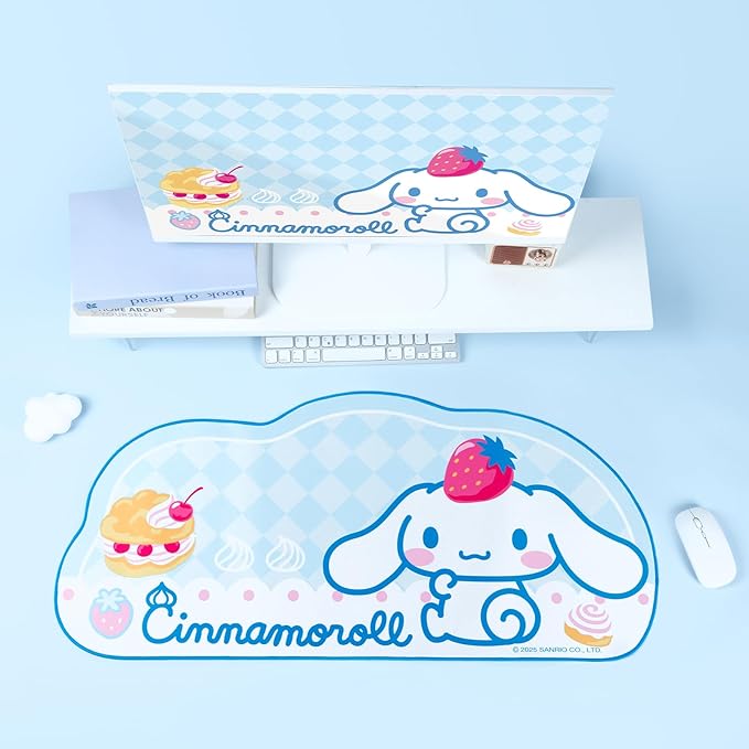 Kuitmor Kawaii Anime Dog Mouse Pad, Non-Slip Waterproof Desk Mat for Keyboard, Durable Large Extended Mouse Pad with Cloud Shape Edge for Office Gaming - DEG