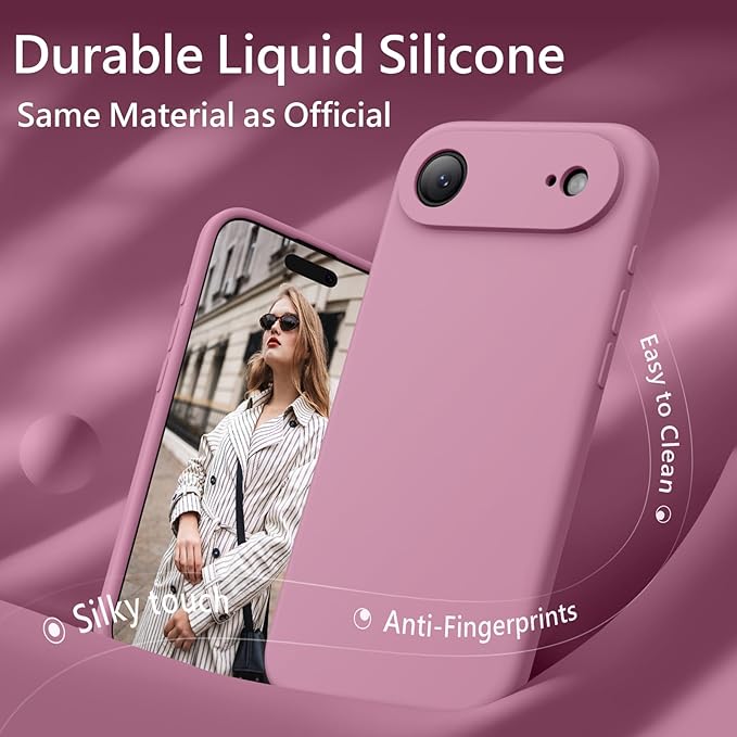 FireNova Magnetic for iPhone Air Case, Compatible with MagSafe, [Integrated Silicone Camera Control Button] [Camera Protection] Microfiber Lining Phone Case for iPhone 17 Air, 6.5", Lilac Purple