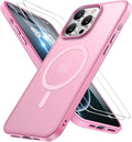 Miracase Magnetic for iPhone 17 Pro Max Case with Screen Protector [Compatible with MagSafe] Slim Thin Phone Case Military-Grade Protected for 17 ProMax Cover Bumper 6.9", Pink