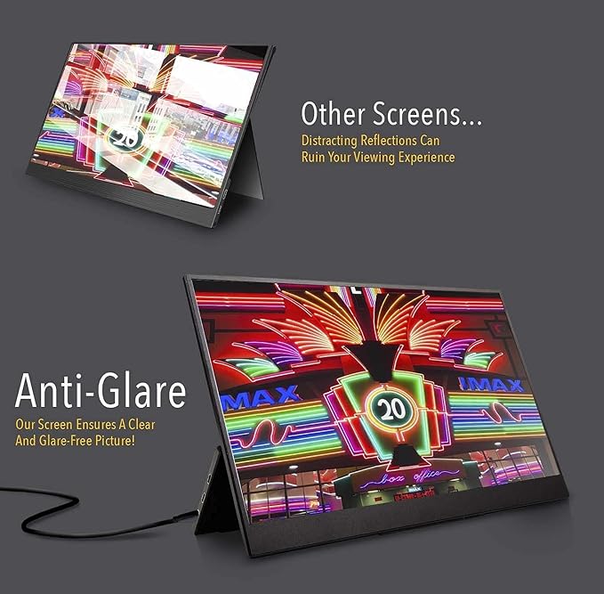SideTrak Solo Pro 15.8" Portable Monitor for Laptop | FHD 1080P LED IPS Dual Display w/Anti-Glare Screen, USB & Mini HDMI, Laptop Monitor Extender for Mac, PC, Chrome, HDR & Speakers