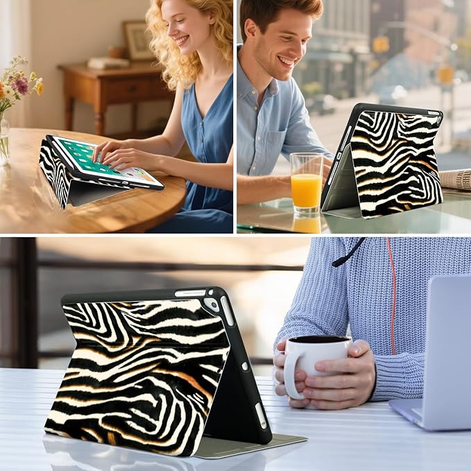 Vimorco for iPad 6th/5th Generation Case 2018/2017, for iPad Air 2/Air Case 2014/2013, for iPad Cases 6th/5th Gen 9.7-inch Pencil Holder/4 Viewing Stands/Typing Stand/Slim,Leopard Zebra