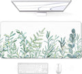 Auhoahsil Large Mouse Pad, XXL Gaming Mousepad, Desk Mat for Desktop, Thick Rubber, Big & Long Size, Stitched Edges, Full Desk Pad for Laptop & Computer, Extended 31.5 x 11.8 in, Minimalist Leaves