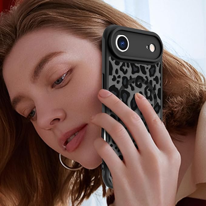 KANGHAR Case Compatible with iPhone Air Leopard Printed Pattern [Compatible with Magsafe] Cute Cheetah Protective Magnetic Case for Girls Women Men 6.5"