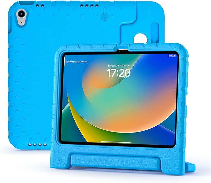 Case for iPad A16 11th (2025)/iPad 10th Gen (2022) with Pencil Holder & Handle Stand, Super Protection EVA Kids Friendly Cover for iPad 11"(A16)/10th Generation 10.9"-Blue