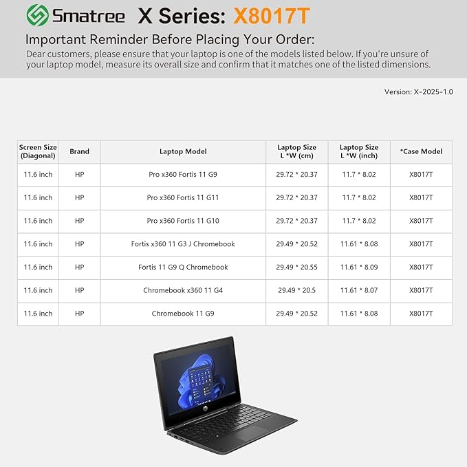 Smatree Hard EVA Protective Sleeve Case Compatible for 11.6 inch HP Pro x360 Fortis 11 G11/G10/G9, for HP Chromebook 11 G9/x360 11 G4, for Fortis 11 G9 Q/x360 11 G3 J Laptop Bag, Green (X8017TG)