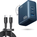 INIU USB C Charger Block, 100W GaN Fast Charging, 3-Port Compact Foldable Travel Charger with Type C Cable, Power Adapter for Mac Book Air Pro 15 14, iPhone 17 16 Pro Max Samsung S26 S24, Switch 2