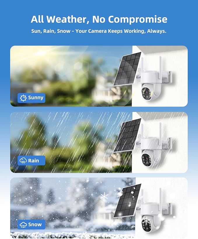 Ameyes 4MP 4G LTE Cellular Security Cameras Wireless Outdoor, Solar Cameras for Home Security 32GB SD Card & SIM Card, Night Vision, PT 360 Camera, 2-Way Audio, Motion Detect, No WiFi & Wire (White)