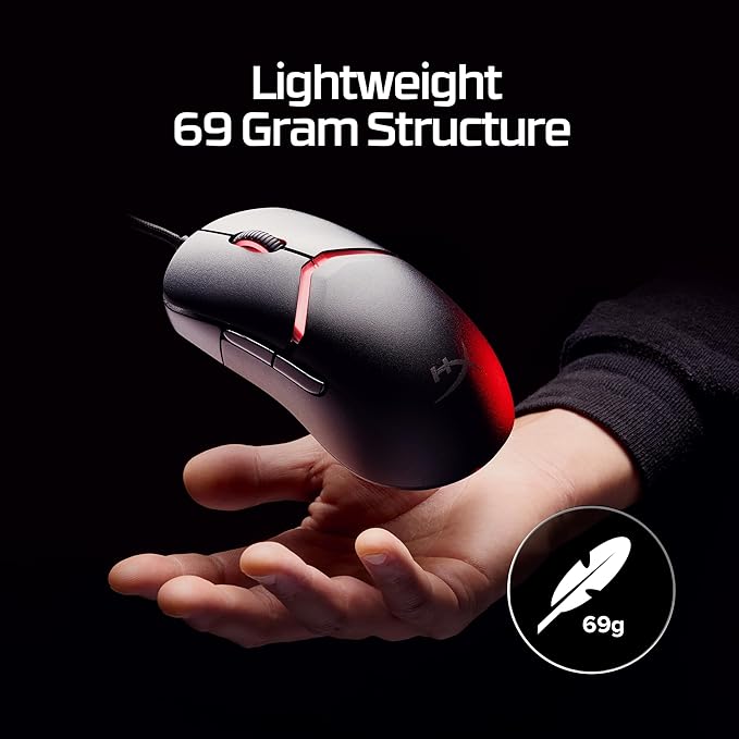 HyperX Pulsefire Saga Pro – Wireless Gaming Mouse for PC, Modular Design, Interchangeable Parts, 4k Polling, 72g Lightweight Frame, Wireless, Instant Pair, Black