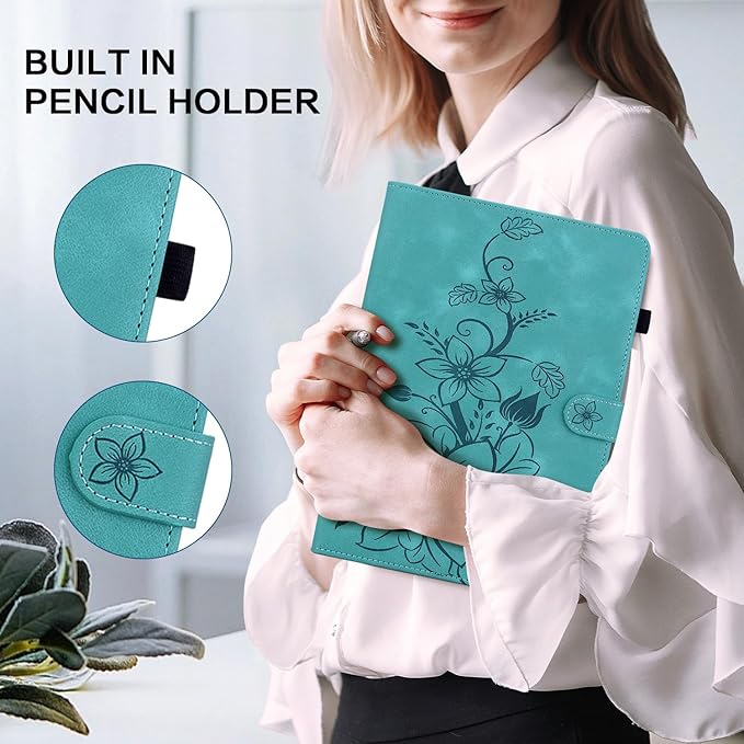 Case for iPad (A16) 11th Generation 11 Inch 2025, iPad 10th Generation 10.9 inch 2022 Case, Auto Wake/Sleep Supports Pencil Holder Magnetic Clasp Stand Cover, Green