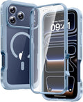 Diaclara Magnetic Designed for iPhone 17 Pro Max Case Full Body Bumper,[Compatible with MagSafe] Military Drop Proof Cover with Built-in Touch Sensitive Anti-Scratch Screen Protector, Blue