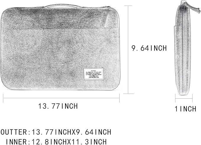 Kinmac 360° Heavy Duty Protective Laptop Computer Sleeve case Bag Cover with Handle for MacBook Pro 14 inch,14 inch-14.4 inch HP Lenovo Dell ASUS Acer Laptop (New Bohemian)