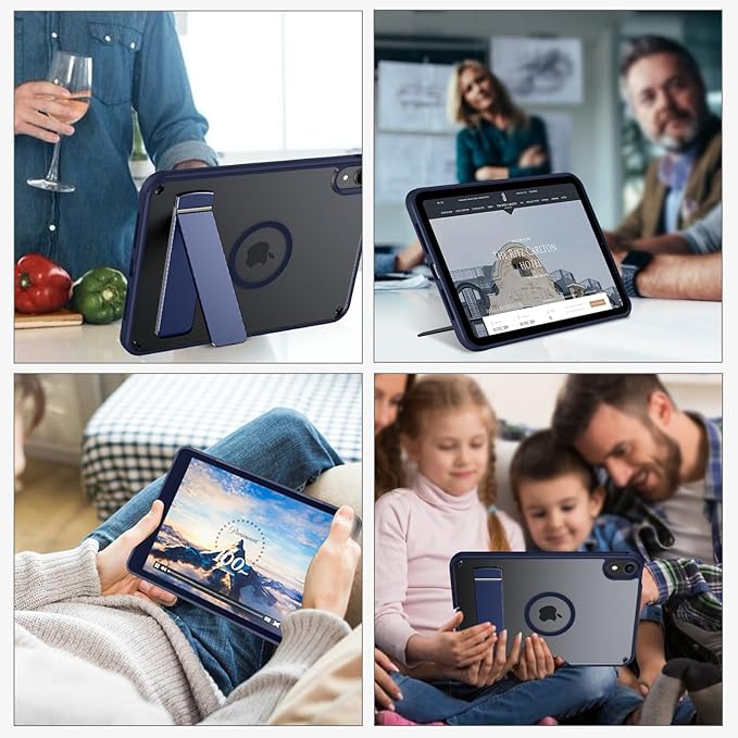 GUAGUA for iPad mini 7 Case 2024 (A17 Pro), Magnetic Mini 7th/6th Generation Cases with Stand(2024/2021) with Pencil Holder Slim Protective Kickstand Tablet Case for iPad mini 7th/6th 8.3'', Blue