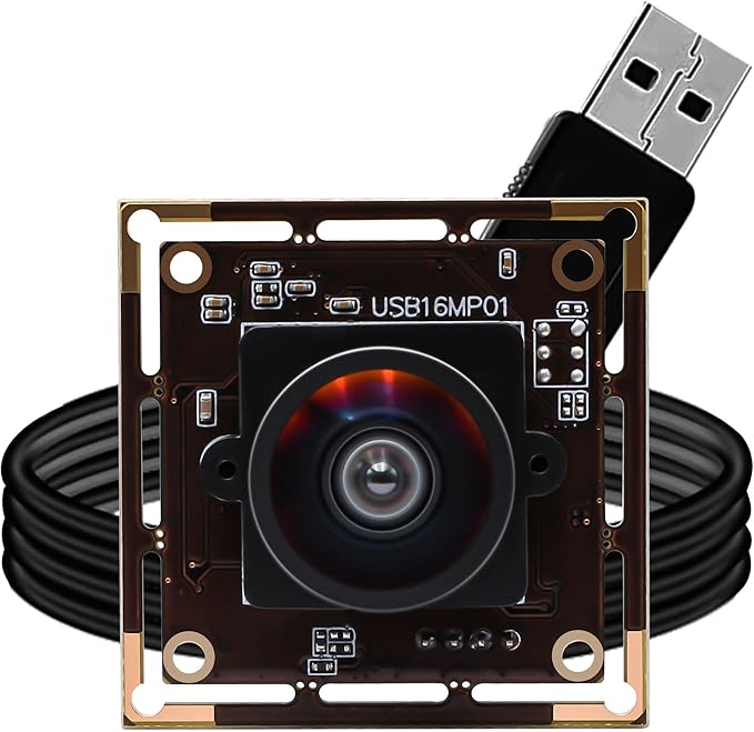 SVPRO 16MP Wide Angle USB Camera for Computer,USB Camera Module 1/2.8" CMOS IMX298 UVC 3D Printer Camera Video Webcam,USB Industrial Camera Module with 3.3ft/1m Cable