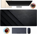 Black Stone Mouse Pad – Extra Large Desk Mat for Keyboard and Mouse | Minimalist Gaming Mouse Pad, Laptop Desk Mat, Non-Slip Rubber Base, Modern Workspace Accessory
