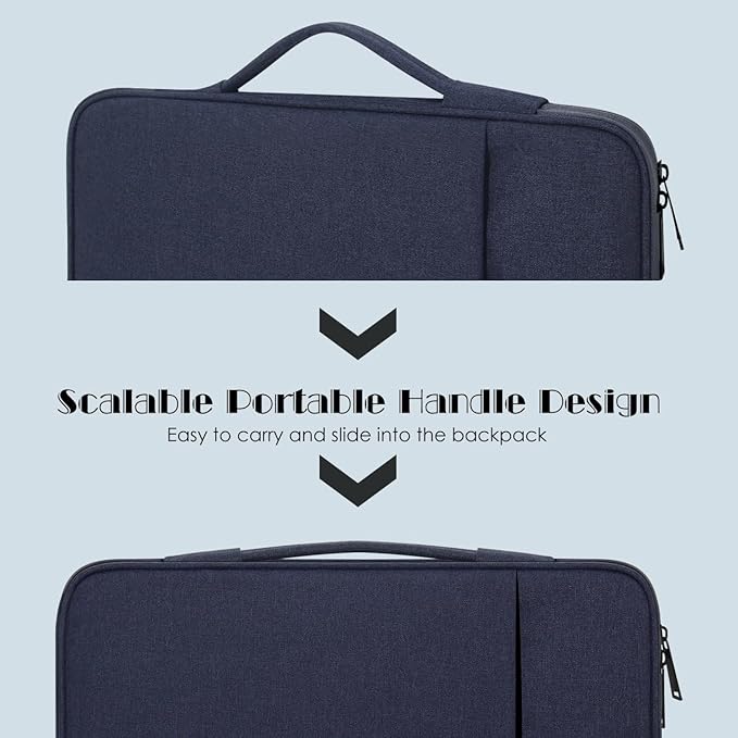 ProElife 13-Inch Laptop Sleeve Case for 2026-2024 MacBook Air 13.6 inch M5/M4 & MacBook Neo 13'' A18 Pro/iPad Pro M5 13-inch Accessory Traveling Water-Resistant Bag Portable Carrying Case (Navy Blue)
