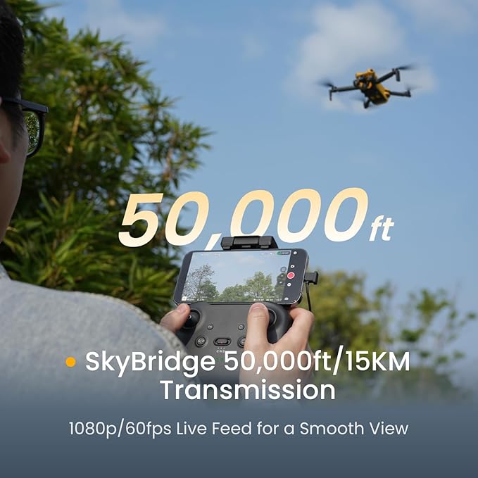 X1 Fly More Combo,Drone with Camera 4K for Adults,Under 249g,8K Photo,50000ft Transmission,96Min Flight with 3 Batteries, Mini Drone for Beginners