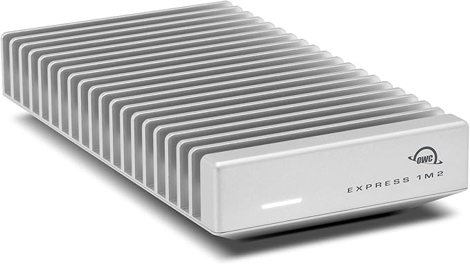 OWC 8TB Express 1M2 80Gb/s Portable NVMe SSD USB4 (Thunderbolt Compatible/USB-C) Ultra Fast External SSD Drive with Aluminum Heat Sink Enclosure