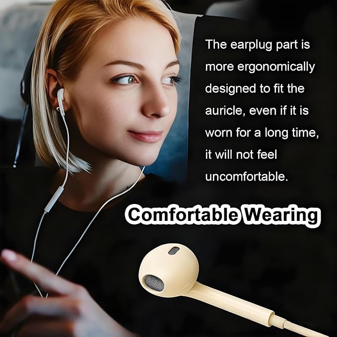2 Packs USB C Headphones for iPhone 16/15 Phone Earbuds with Microphone & Volume Control HiFi Stereo Type C Earphones for Galaxy S23/S22/S21/S20/Ultra Note 10/20, for Pixel 7/6/6a/5/4,for OnePlus 9 8