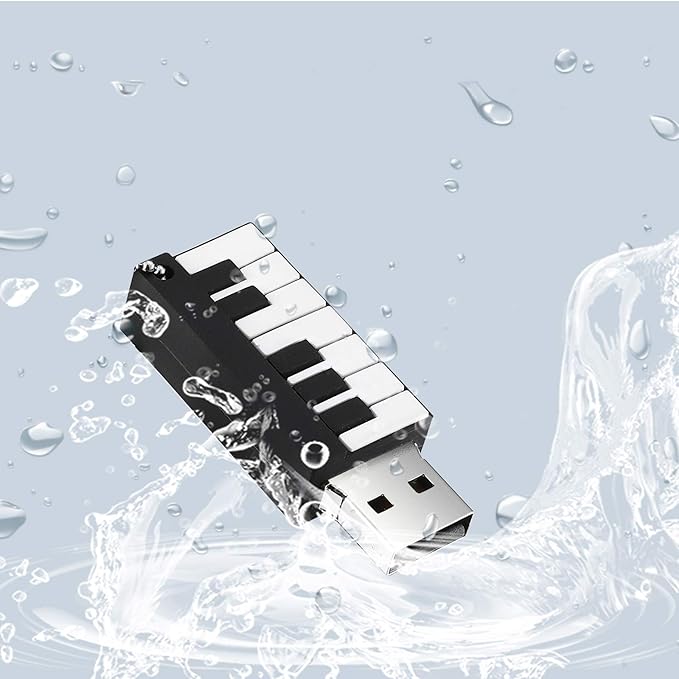 USB Flash Drive, 8GB / 16GB / 32GB USB2.0 Cute Shape USB Memory Stick Date Storage Pendrive Thumb Drives (64GB, Piano)