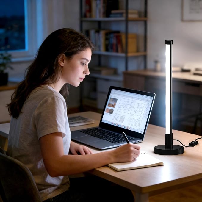 Table Lamp with Remote，Dimmable Small Lamp Desk Lamp with Multiple Color Temperatures，Nightstand Lamp,Table Lamp for Bedroom,Living Room,Office,Reading,Desk(Black)