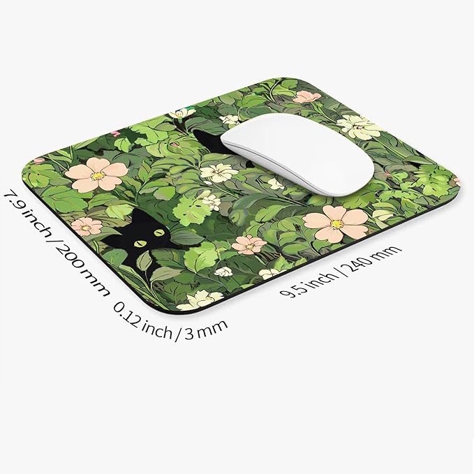 Square Mouse Pad Cute Cats,Personalized Premium-Textured Custom Mouse Mat Design,Washable Mousepad Lycra Cloth,Non-Slip Rubber Base Computer Mouse Pads for Wireless Mouse