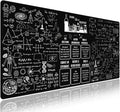Extra Large Gaming & Office Mouse Pad (31.5" x 11.8") – Inspirational Quote About Science & Education Formulas Math Schematic Physics Equation, XXL Desk Mat with Durable Stitched Edges