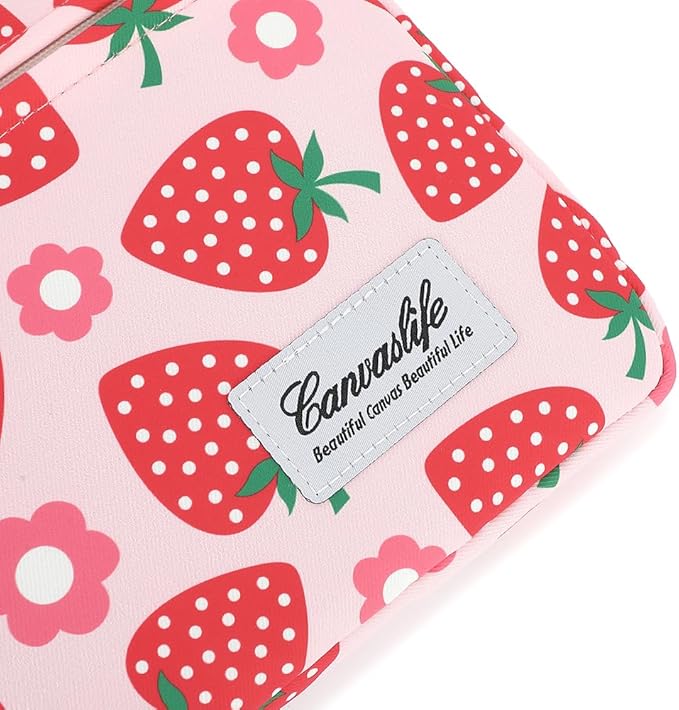 canvaslife Laptop Sleeve 15 Inch 15 Case and 15.6 Laptop Bag (Strawberry)